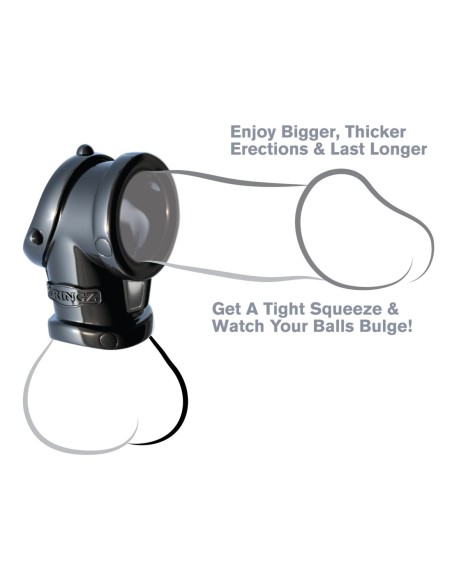 FANTASY C-RINGZ COCK PIPE WITH BALL-STRETCHER BLACK