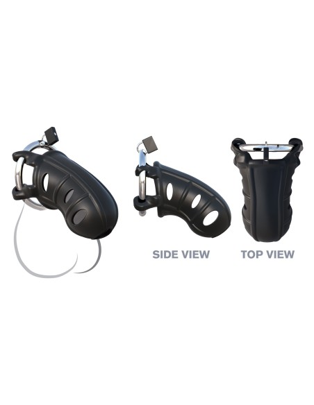 FANTASY C-RINGZ HARDCORE SILICONE COCK BLOCKER BLACK