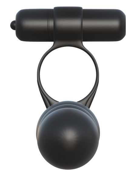 FANTASÍA C-RINGZ POSABLE PARTNER DOBLE PENETRADOR NEGRO