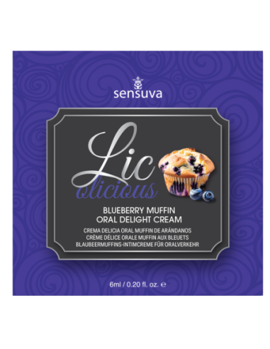 SENSUVA LIC-O-LICIOUS ORAL DELIGHT CREAM BLUEBERRY MUFFIN 6 ML