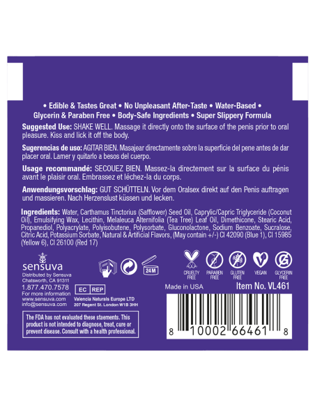 SENSUVA LIC-O-LICIOUS ORAL DELIGHT CREMA MUFFIN DE ARÁNDANOS 6 ML