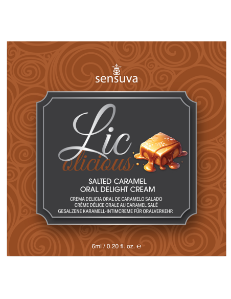SENSUVA LIC-O-LICIOUS CREMA DELICIA ORAL CARAMELO SALADO 6 ML