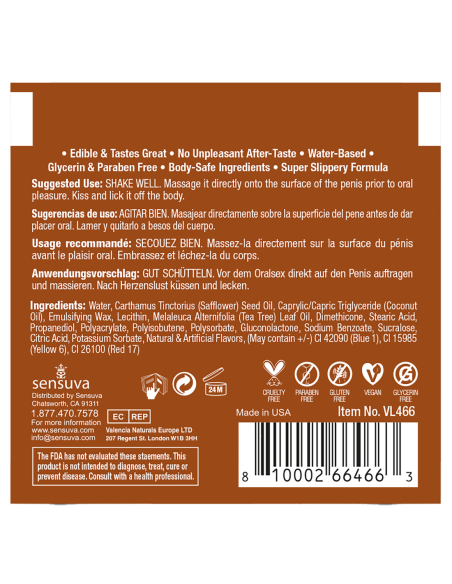 SENSUVA LIC-O-LICIOUS ORAL DELIGHT CREAM SALTED CARAMEL 6 ML