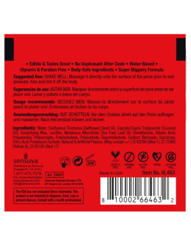 SENSUVA LIC-O-LICIOUS ORAL DELIGHT CREAM...