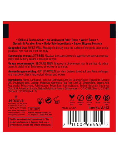 SENSUVA LIC-O-LICIOUS ORAL DELIGHT CREAM WATERMELON 6 ML