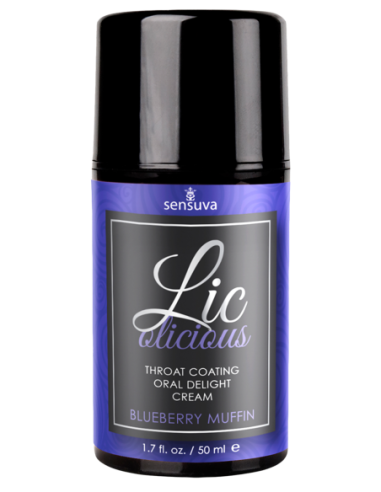 SENSUVA LIC-O-LICIOUS ORAL DELIGHT CREAM BLUEBERRY MUFFIN 50ML