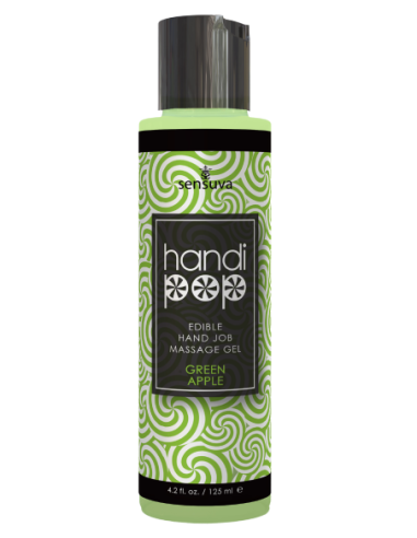 SENSUVA HANDIPOP EDIBLE MASSAGE GEL GREEN APPLE 125ML