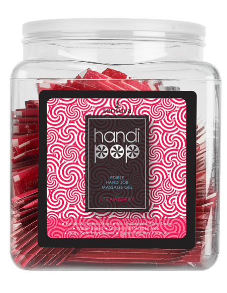 SENSUVA HANDIPOP EDIBLE MASSAGE GEL STRAWBERRY 6 ML