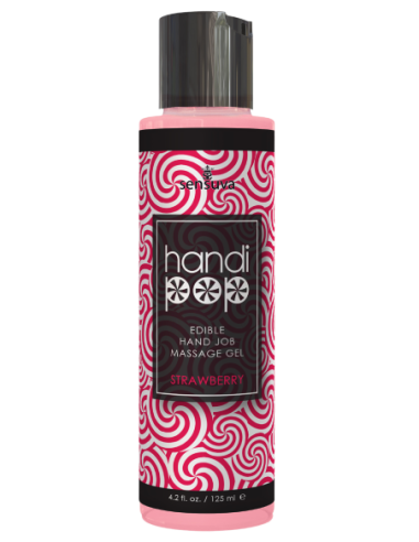 SENSUVA HANDIPOP EDIBLE MASSAGE GEL STRAWBERRY 125ML