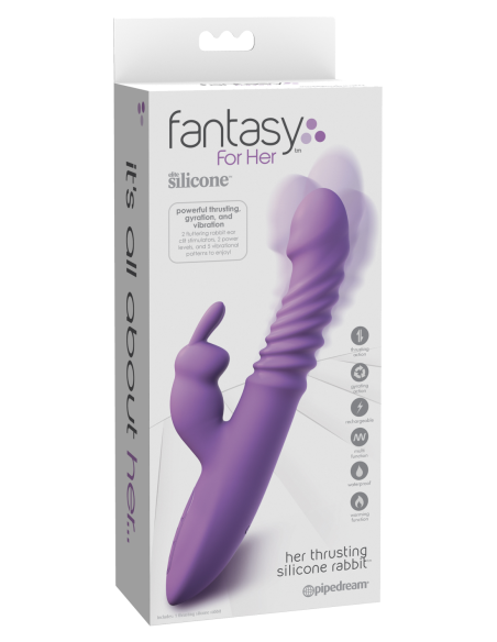 FANTASÍA PARA ELLA SU CONEJO DE SILICONA DE EMPUJE PÚRPURA