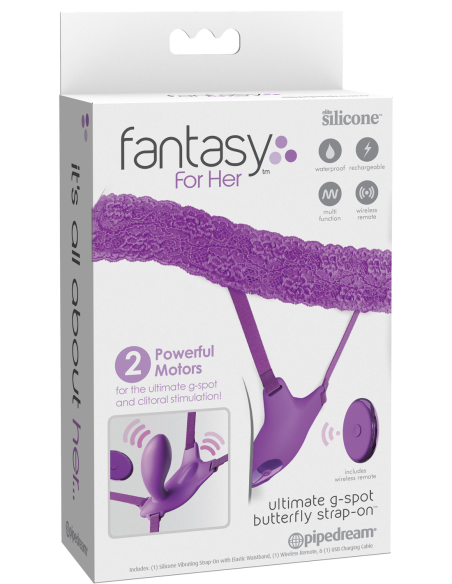 FANTASY FOR HER ULTIMATE G-SPOT BUTTERFLY STRAP-ON PURPLE