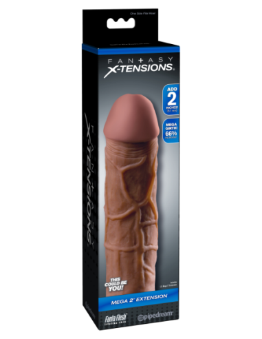 FANTASY X-TENSIONS MEGA 2 INCH EXTENSION BROWN