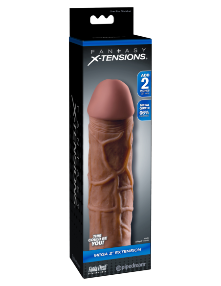 FANTASY X-TENSIONS MEGA 2 INCH EXTENSION BROWN