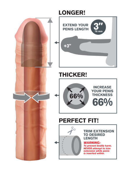 FANTASY X-TENSIONS MEGA LÁMPARA DE EXTENSIÓN DE 3 PULGADAS