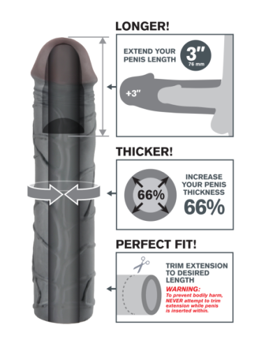 FANTASY X-TENSIONS MEGA EXTENSIÓN DE 3 PULGADAS...