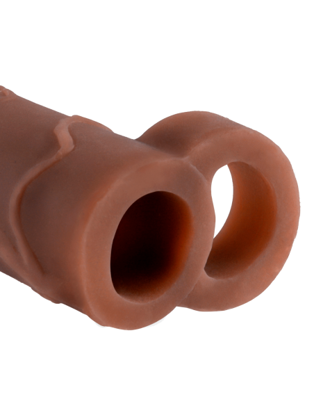 FANTASY X-TENSIONS PERFECT 2 INCH EXTENSION WITH BALL STRAP BROWN