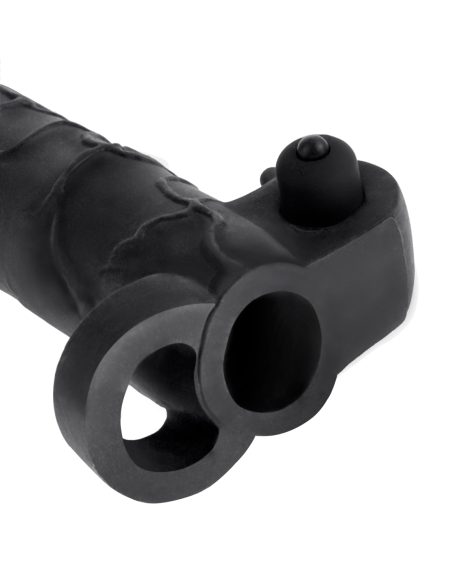 FANTASY X-TENSIONS VIBRATING REAL FEEL 2 INCH EXTENSION BLACK