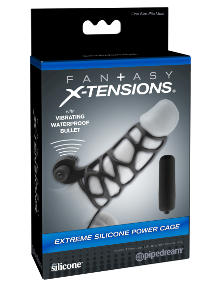JAULA DE POTENCIA DE SILICONA FANTASY X-TENSIONS EXTREME NEGRO