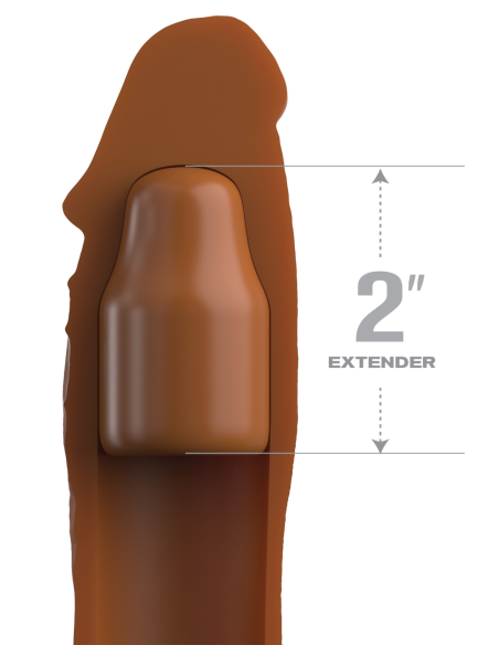 FANTASY X-TENSIONS ELITE 8 INCH SLEEVE WITH 2 INCH PLUG TAN