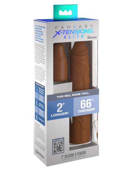 FANTASY X-TENSIONS ELITE 8 INCH SLEEVE WITH 2 INCH PLUG TAN