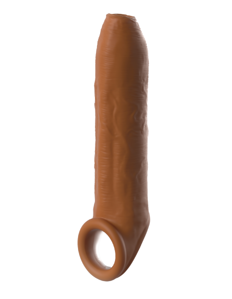 FANTASY X-TENSIONS ELITE FUNDA DE EXTENSIÓN DE 7 PULGADAS SIN CORTAR CON CORREA DE COLOR CANELA