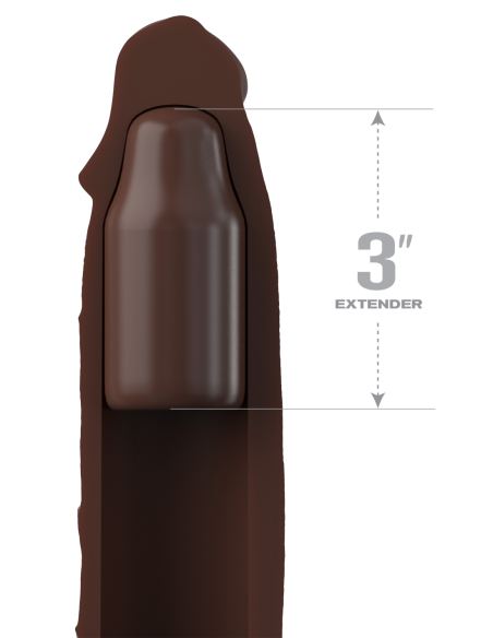 FANTASY X-TENSIONS ELITE 7 INCH EXTENSION WITH STRAP BROWN
