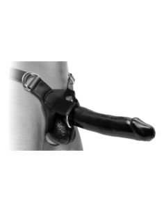 FETISH FANTASY EXTREME HOLLOW 12 PULGADAS STRAP-ON NEGRO