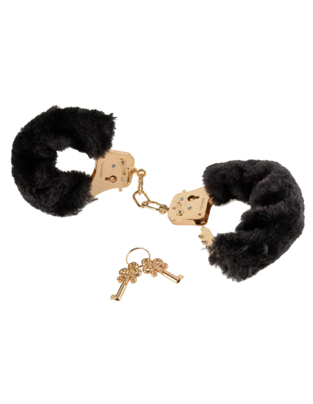 FETICHE FANTASÍA ORO PUÑOS PELUDOS DELUXE ORO