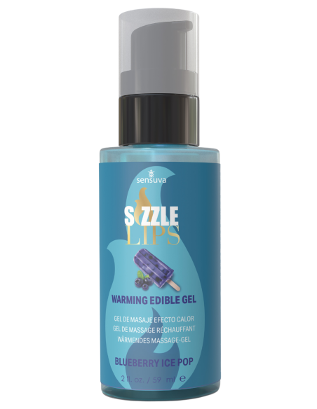 SENSUVA GEL CÁLIDO SIZZLE LIPS PALETA HELADA DE ARÁNDANOS 59ML