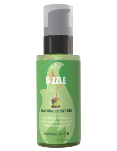 SENSUVA GEL CÁLIDO SIZZLE LIPS CARAMELO MANZANA 59ML