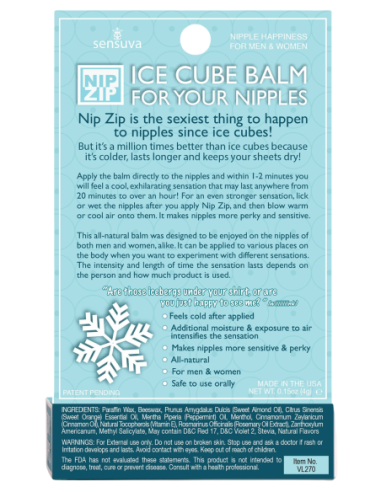 SENSUVA NIP ZIP ICE CUBE NIPPLE BALM STRAWBERRY...