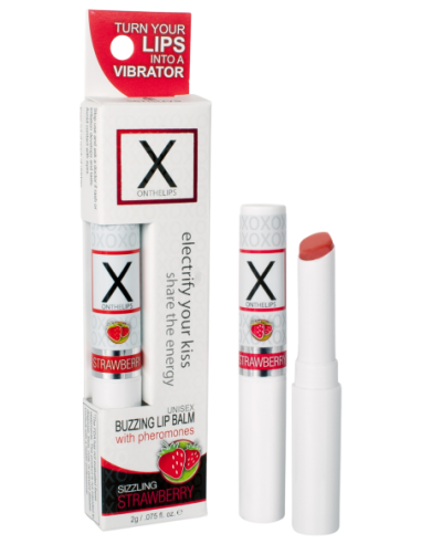 SENSUVA X ON THE LIPS BUZZING LIP BALM STRAWBERRY