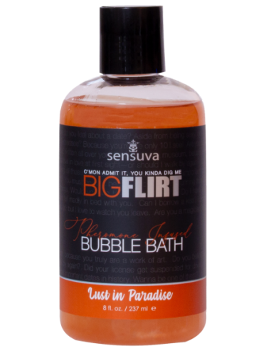 SENSUVA BIG FLIRT BAÑO DE BURBUJAS DE FEROMONAS LUJURIA EN EL PARAÍSO 237ML