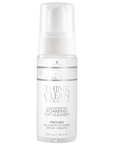 SENSUVA THINK CLEAN THOUGHTS LIMPIADOR DE JUGUETES ESPUMOSO 5.07 ONZAS LÍQUIDAS 150ML