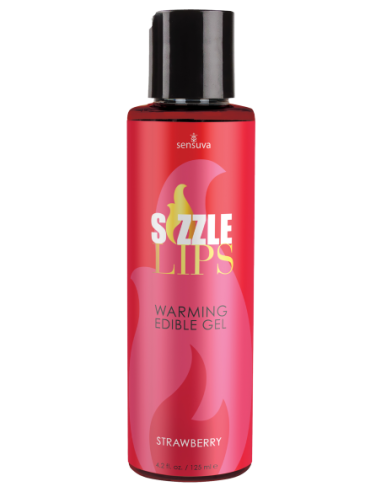 SENSUVA GEL CÁLIDO SIZZLE LIPS FRESA 125ML