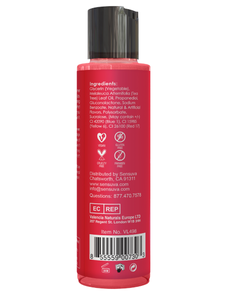 SENSUVA GEL CÁLIDO SIZZLE LIPS FRESA 125ML