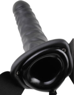 FETISH FANTASY SERIES 8 PULGADAS HOLLOW STRAP-ON NEGRO 2