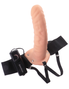 FETISH FANTASY SERIES 8 INCH VIBRATING HOLLOW STRAP-ON LIGHT