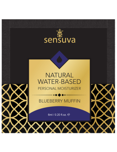 SENSUVA NATURAL WATER-BASED PERSONAL LUBRICANT BLUEBERRY MUFFIN 6 ML