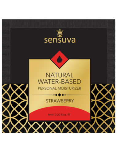 SENSUVA NATURAL WATER-BASED PERSONAL LUBRICANT STRAWBERRY 6 ML