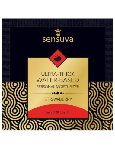 SENSUVA LUBRICANTE PERSONAL ULTRAESPESO A BASE DE AGUA FRESA 6 ML