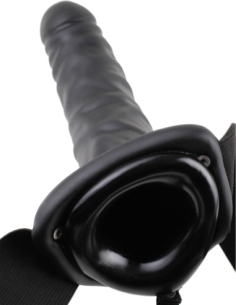 FETISH FANTASY SERIES 8 PULGADAS VIBRADOR HUECO CORREA NEGRO 2