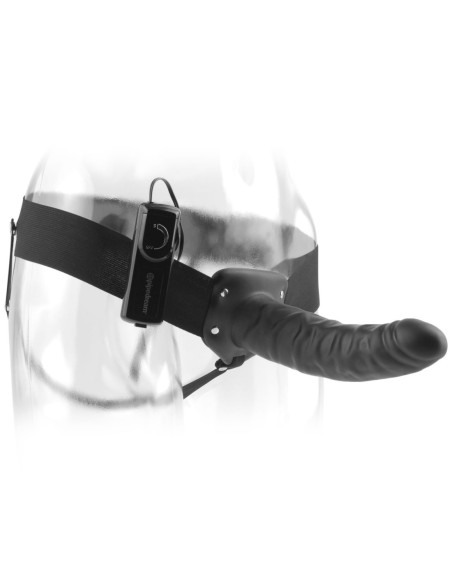 FETISH FANTASY SERIES 8 PULGADAS VIBRADOR HUECO CORREA NEGRO