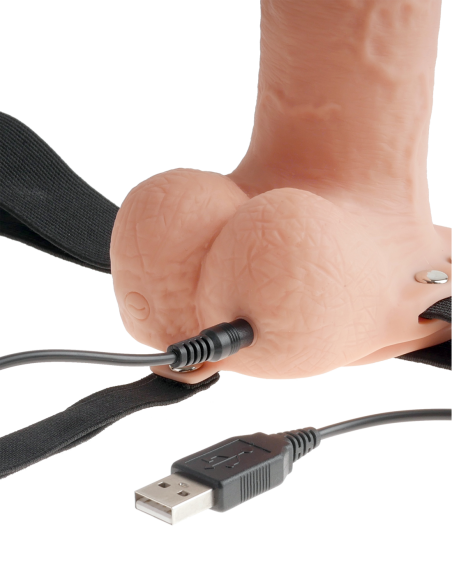 FETISH FANTASY SERIES 7 PULGADAS HOLLOW STRAP-ON LIGHT