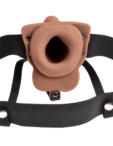 FETISH FANTASY SERIES 6 PULGADAS HUECO RECARGABLE CON BOLAS DE COLOR CANELA