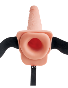 FETISH FANTASY SERIES 9 INCH SQUIRTING HOLLOW STRAP-ON LIGHT 2