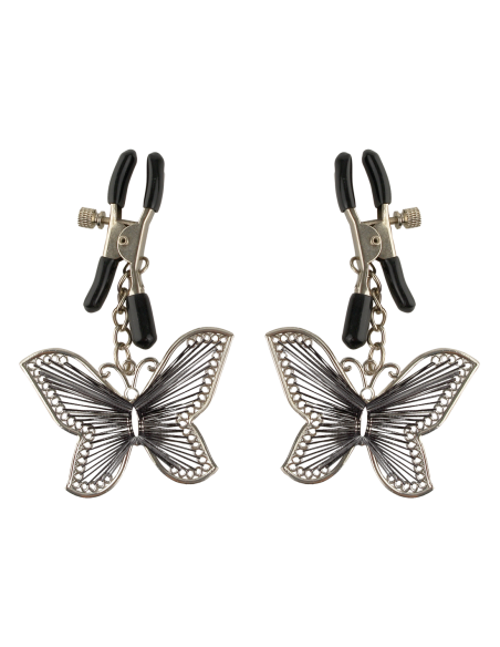 FETISH FANTASY SERIES MARIPOSA PINZAS PARA PEZONES PLATA