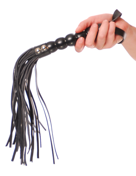 FETISH FANTASY SERIES BEADED CAT-O-NINE TAILS BLACK