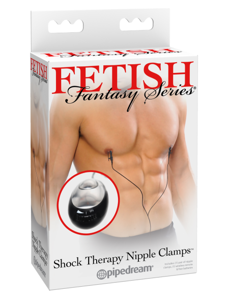 FETICHE FANTASY SERIES SHOCK THERAPY PINZAS PARA PEZONES NEGRO