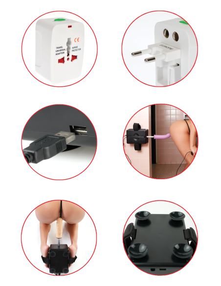 FETICHE FANTASÍA SERIE MÁQUINA DE SEXO PORTÁTIL NEGRO